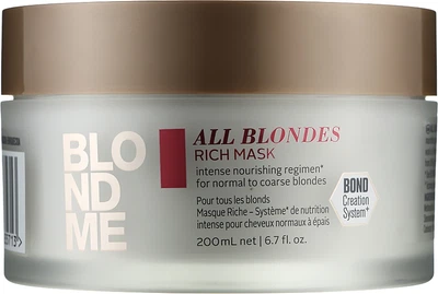 Schwarzkopf Professional BlondMe All Blondes Rich Mask Збагачена маска для волосся всіх типів 500ml (925202-65031)