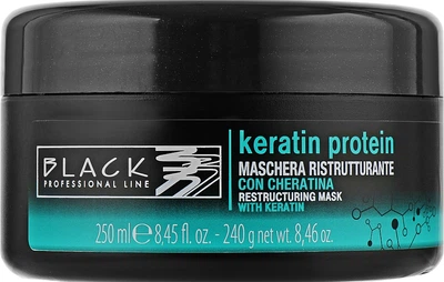Реструктурирующая маска для поврежденных волос "Кератиновый белок" - Black Professional Line Keratin Protein Mask 1000ml (738329-71196)