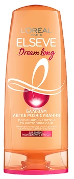L'Oreal Paris Elseve Dream Long Conditioner Бальзам для довгого та пошкодженого волосся з рослинним кератином та рициновою олією 200ml (647831-28570)