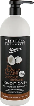 Кондиціонер для волосся з кератином та кокосовим маслом - Bioton Cosmetics Nature Professional Daily Care Conditioner 1000ml.