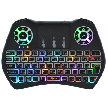Бездротова російська клавіатура Rii i9 2.4 G з RGB підсвіткою
