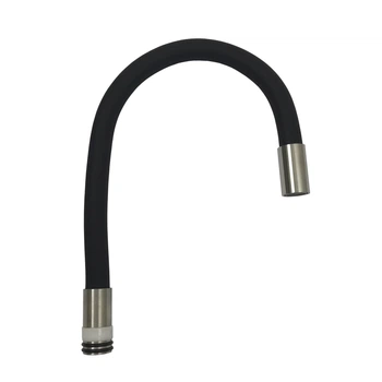 Излив для смесителя Globus Lux SPLR-1-BL (гофрированный, черный, с аэратором)