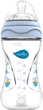 Бутылочка для кормления Nuvita Mimic 250 мл 3м+ Антиколиковая, голубая NV6030Blue (NV6030Blue)