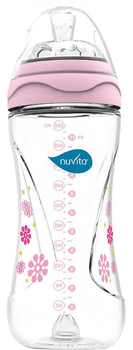 Бутылочка для кормления Nuvita Mimic 330 мл 4м+ Антиколиковая, розовая NV6050Pink (NV6050Pink)