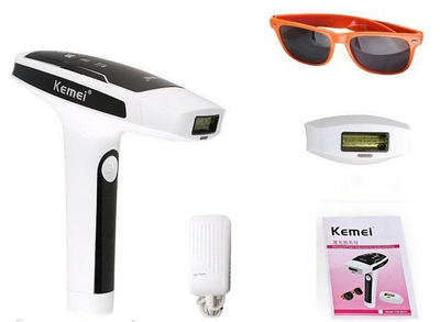 Эпилятор портативный лазерный фотоэпилятор Kemei KM-6812 для лица и тела