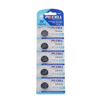 Батарейка литиевая PKCELL CR1616, 5 шт в блистере PC/CR1616