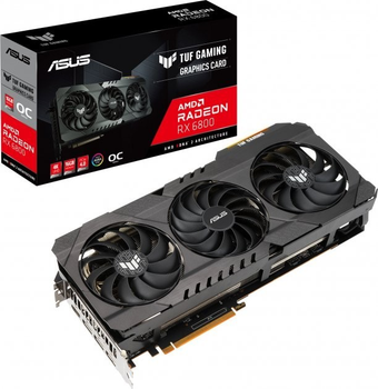 Відеокарта Asus PCI-Ex Radeon RX 6800 TUF Gaming OC 16GB GDDR6 (256bit) (1925/16000) (HDMI, 3x DisplayPort) (TUF-RX6800-O16G-GAMING)