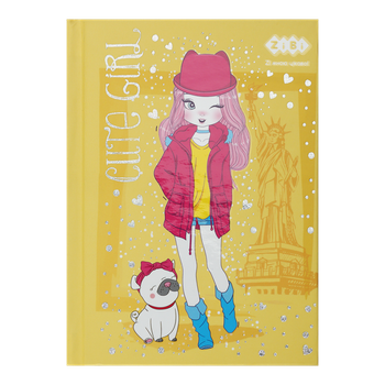 Блокнот ZiBi Cute Girl A6 в клетку на 64 листа твердая обложка (ZB.12715-08)