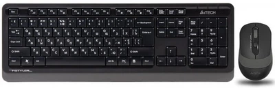 Комплект безпровідний A4Tech клавіатура і миша FG1010 Black/Grey