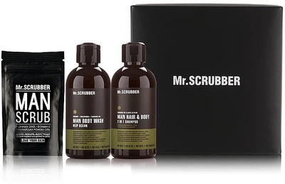 Набор - Mr.Scrubber "New Man Basic " (body/scr/100 g + sh/gel/265 ml + shm/265 ml) (747386-1431)