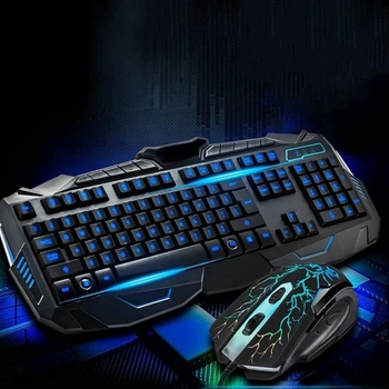 Компьютерная игровая Клавиатура KEYBOARD V100 с Мышкой