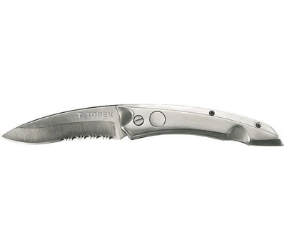 Нож универсальный TOPEX 98Z110, лезвие 80 мм, пружинный, нерж.сталь/металл