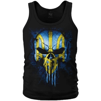 Майка Rockway Череп (Punisher) із Тризубом (жовто-блакитний), Розмір L