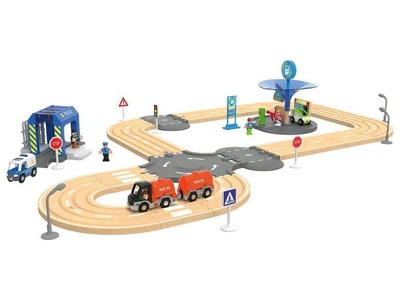 Дорожній набір для дерев'яної залізниці 3,15 м 40 елементів Playtive Junior