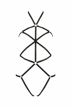 Портупея-боди из стреп Passion Exclusive IVENA black L/XL