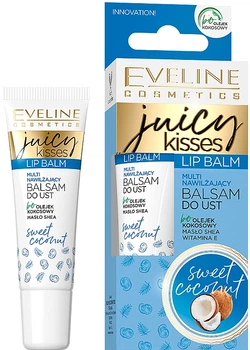 Бальзам для губ "Сладкий кокос" - Eveline Cosmetics Juicy Kisses Sweet Coconut Lip Balm 12ml (823159-12206)
