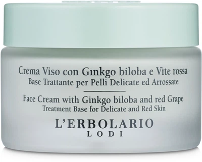 Крем с гингко билоба и чёрным виноградом - L'Erbolario Crema Viso al Ginkgo Biloba e Alla Vite Rossa 50ml (49841-12891)