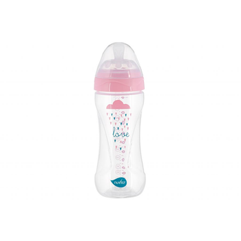Бутылочка для кормления Nuvita Mimic Collection 330 мл розовая (NV6051ROSA)
