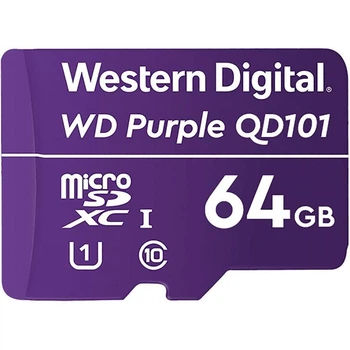 Карта пам'яті microSD 64Gb WD Purple QD101 class 10 UHS-I (WDD064G1P0C)
