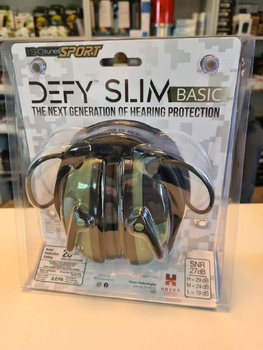 Активні навушники тактичні IsoTunes DEFY Slim Basic Khaki USA