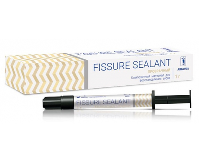 FISSURE Sealant Arkona герметик для фісур з фтором прозорий, шприц 1г