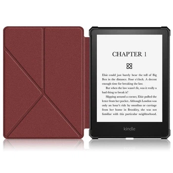Чехол-книжка для Kindle Paperwhite 11, PU-кожа, микрофибра, бордовый