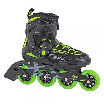 Роликовые коньки Tempish XT4 черный/зеленый size 45/28.5см