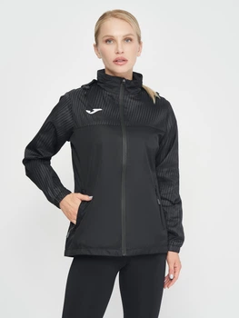 Спортивна вітрівка з капюшоном жіноча Joma Montreal 901708.100 L Чорна (8445456417361)