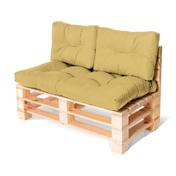 Комплект поролонові подушки стьобані для палет SanchoBAG Бежевий 120x60x10/60х45x10 см (pdm-1015-os60-01)