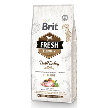 Cухий корм для собак Brit Fresh Fit & Slim 12 кг - індичка та горох
