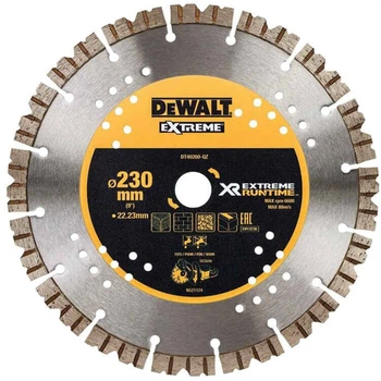 Диск алмазный DeWalt EXTREME 230х3х22.23 мм для мокрого и сухого использования для УШМ и DCS690 DT40260