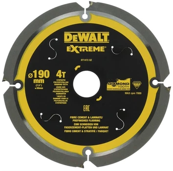 Диск пильный универсальный DeWalt 190х30 мм 4z (FTG) +12 град DT1472