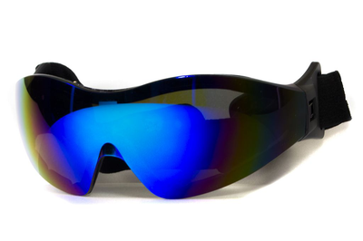 Очки защитные с уплотнителем (тактические) Global Vision Z-33 (G-Tech blue) Anti-Fog, синие зеркальные