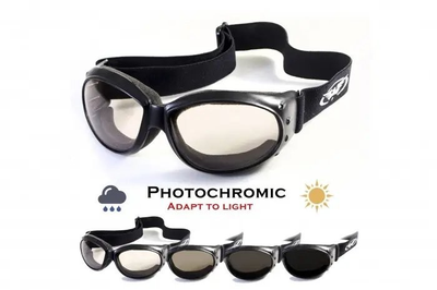 Захисні тактичні окуляри фотохромні Global Vision стрілецькі окуляри - маска хамелеони Eliminator Photochromic, прозорі (1ЕЛИ24-10)