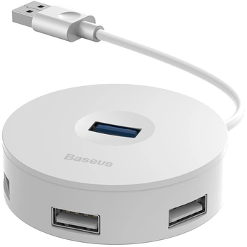 USB-хаб Baseus Round Box CAHUB-F02 USB3.0 to USB 3.0 x 1 + USB 2.0 х 3 Белый (16718)