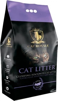 Комкуючий бентонітовий наповнювач для котячого туалету CAT ROYAL лаванда 5 л