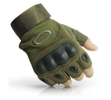 Тактические перчатки Oakley беспалые олива размер L