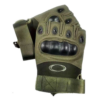 Тактические перчатки Oakley беспалые олива размер L