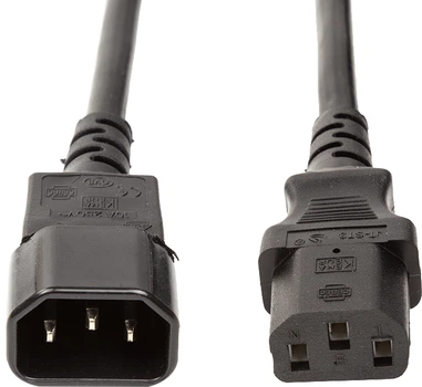Кабель питания PowerPlant IEC C13-C14, Cu 3x1.5 мм2, 3 м (CC360376)