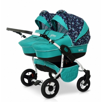 Коляска детская для двойни Verdi Twin Бирюзовый
