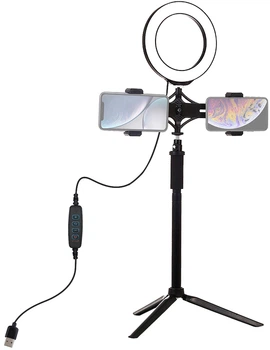 Кольцевая USB LED лампа Puluz PKT3038 6.2" + штатив