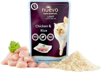 Вологий корм для котів Nuevo Light курка з рисом 85 г (4250231598555)