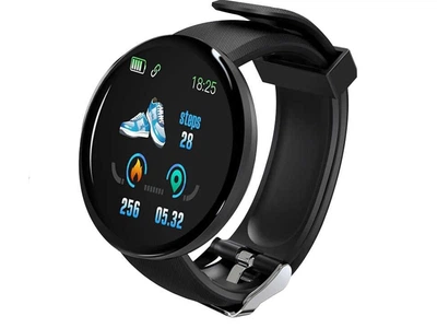 Смарт часы BauTech D18 IP65 шагометр пульсометр Чёрный (1007-413-00)