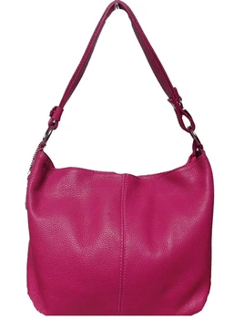 Жіноча шкіряна сумка Italian bags DB15207 fuchsia