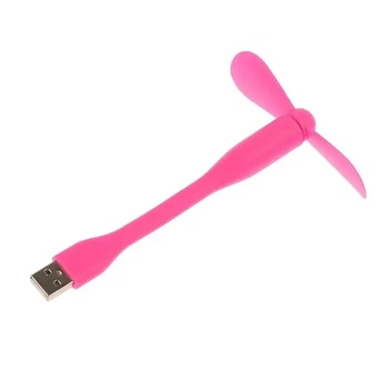 Портативний гнучкий USB вентилятор Рожевий 16341059536