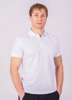Футболка поло мужская TvoePolo однотонное XXXXL Белый (5720-02xxxxl)