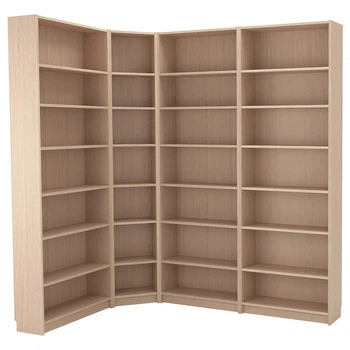 Кутова книжкова шафа IKEA BILLY 215 / 135x28x237 см білений дубовий шпон (492.499.47)