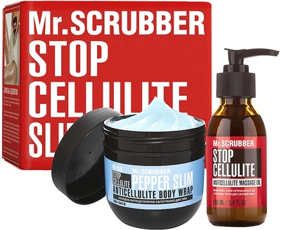 Набір - Mr.Scrubber Stop Cellulite Massage Cold Pepper Slim (cr/cold/250g + oil/100ml) (925800-9358)