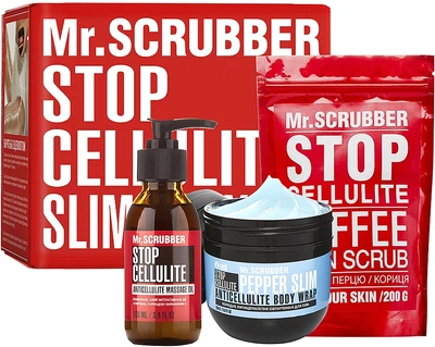Набір - Mr.Scrubber Stop Cellulite Cold (oil/100ml + cr/cold/250g + scrub/200g) (925835-15681)