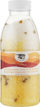 Натуральная соль для ванны с цветами ромашки и календулы - Карпатські Історії 600g (955037-41268)
